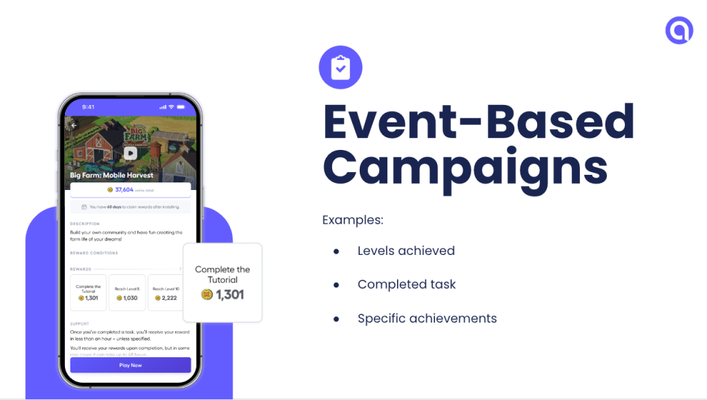 rewarded ads event-based campaigns